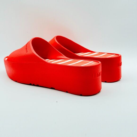 Lemon Jelly Sandals Womens 9.5 EU 40 Red Platform Slip On Slides Summer - Picture 5 of 13